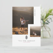 Dit is het seizoen | Moderne Multi Photo Holiday K Kaart (Staand voorkant)