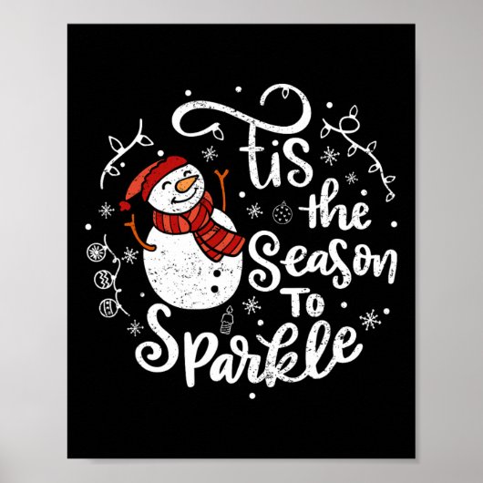 Dit is het seizoen naar Sparkle Snowman Christmas  Poster (Voorkant)