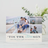 Dit is het seizoen | Nautical Holiday Photo Card Feestdagenkaart (Staand voorkant)