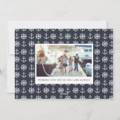 Dit is het seizoen | Nautical Holiday Photo Card Feestdagenkaart (Achterkant)