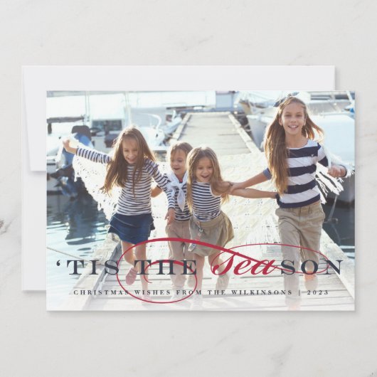 Dit is het seizoen | Nautical Holiday Photo Card Feestdagenkaart (Voorkant)