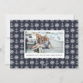Dit is het seizoen | Nautical Holiday Photo Card Feestdagenkaart (Achterkant)