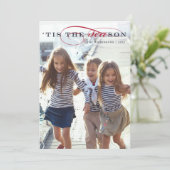 Dit is het seizoen | Nautische kustfoto Feestdagenkaart (Staand voorkant)