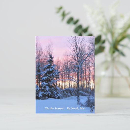 Dit is het seizoen noordwaarts, maandag wintervaka briefkaart (Staand voorkant)