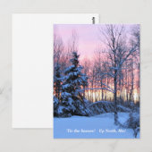 Dit is het seizoen noordwaarts, maandag wintervaka briefkaart (Voorkant / Achterkant)