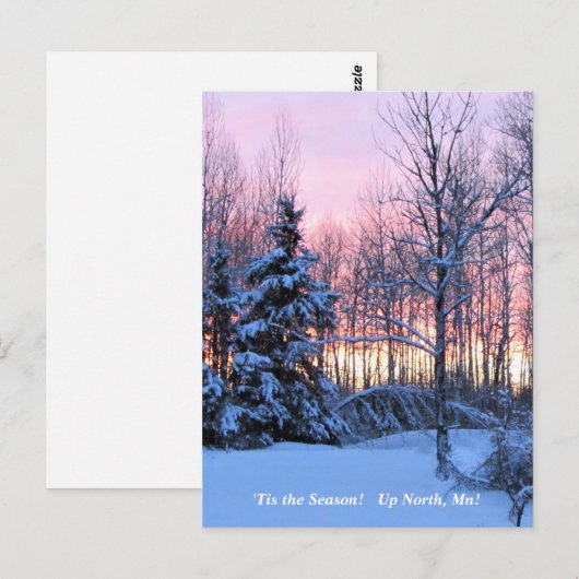 Dit is het seizoen noordwaarts, maandag wintervaka briefkaart (Voorkant / Achterkant)