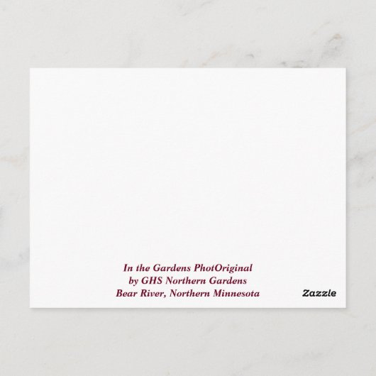 Dit is het seizoen noordwaarts, maandag wintervaka briefkaart (Achterkant)