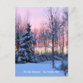 Dit is het seizoen noordwaarts, maandag wintervaka briefkaart (Voorkant)