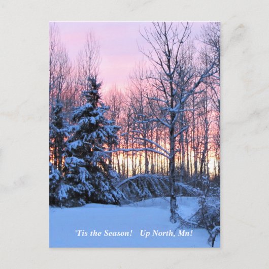 Dit is het seizoen noordwaarts, maandag wintervaka briefkaart (Voorkant)