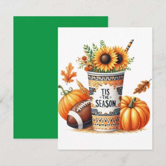 Dit is het seizoen notitiekaartje (Voorkant / Achterkant)