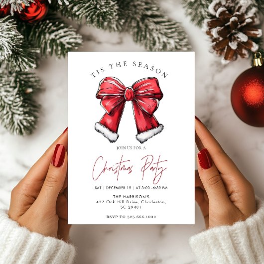 Dit is het seizoen nu met Santa Holiday Invitation Kaart