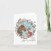 Dit is het seizoen of de feestelijke groet bedankkaart (Voorkant)