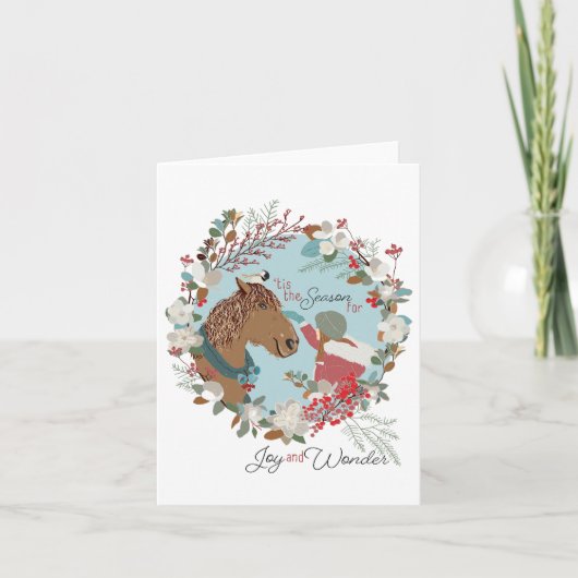 Dit is het seizoen of de feestelijke groet bedankkaart (Voorkant)