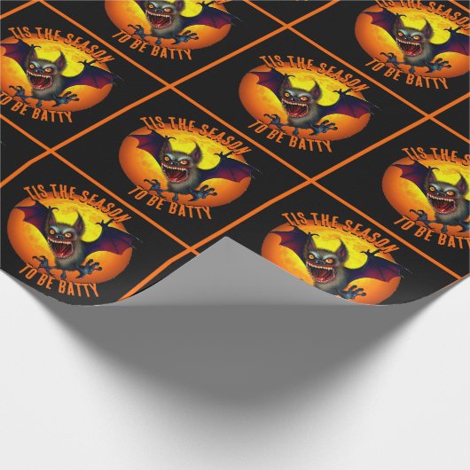 Dit is het seizoen om Batty Vampire Bat te zijn Cadeaupapier (Hoek)