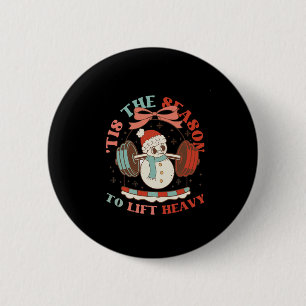 Dit is het seizoen om de zware kerstsneeuwpop Wei Ronde Button 5,7 Cm