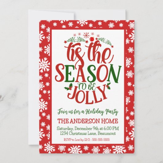 Dit is het seizoen om een vrolijk feestelijk kerst kaart (Voorkant)