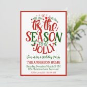 Dit is het seizoen om een vrolijk kerstfeest te zi kaart (Staand voorkant)