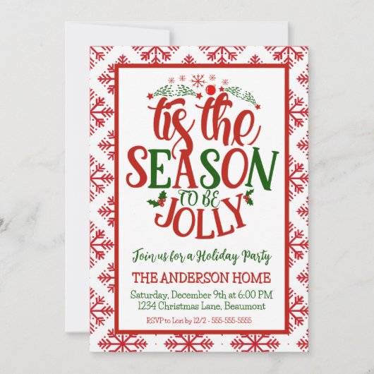 Dit is het seizoen om een vrolijk kerstfeest te zi kaart (Voorkant)