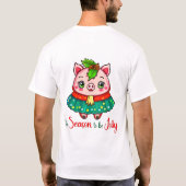 Dit is het seizoen om een vrolijk kerstvarken te z t-shirt (Achterkant)