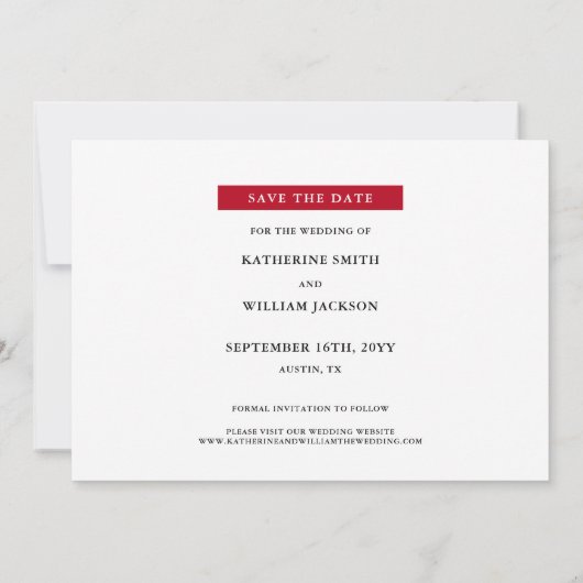 Dit is het seizoen om getrouwd te zijn Trouwfoto Save The Date (Achterkant)