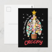 Dit is het seizoen om griezelig skelet Ugly Xmas Briefkaart (Voorkant / Achterkant)