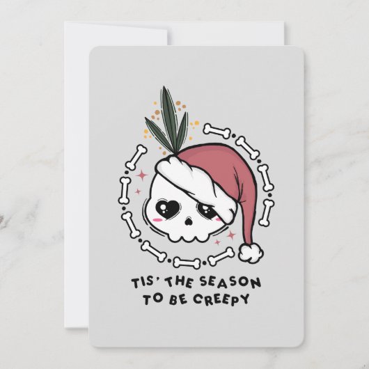 Dit is het seizoen om griezelig te zijn feestdagenkaart (Voorkant)