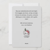 Dit is het seizoen om griezelig te zijn feestdagenkaart (Achterkant)