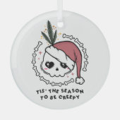 Dit is het seizoen om griezelig te zijn glas ornament (Voorkant)