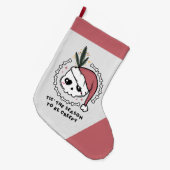 Dit is het seizoen om griezelig te zijn grote kerstsok (Voorkant (Hangend))