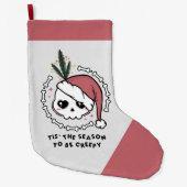 Dit is het seizoen om griezelig te zijn grote kerstsok (Voorkant)