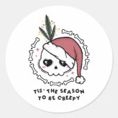 Dit is het seizoen om griezelig te zijn ronde sticker (Voorkant)