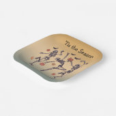 Dit is het seizoen om griezelig te zijn - Skeleton Papieren Bordje (Gebogen)