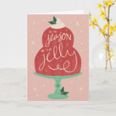 Dit is het seizoen om Jelly Holiday Groet Kaart te (Gele Bloem)