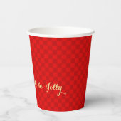 Dit is het seizoen om Jolly Kerstrood te worden ge Papieren Bekers (Achterkant)