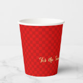 Dit is het seizoen om Jolly Kerstrood te worden ge Papieren Bekers (Voorkant)