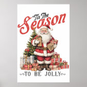 'Dit is het seizoen om jolly Santa Poster (Voorkant)