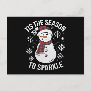 Dit is het seizoen om kerstcadeau te sprankelen briefkaart