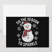 Dit is het seizoen om kerstcadeau te sprankelen feestdagenkaart (Voorkant / Achterkant)