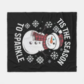 Dit is het seizoen om kerstcadeau te sprankelen fleece deken (Voorkant (Horizontaal))