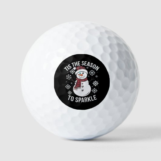 Dit is het seizoen om kerstcadeau te sprankelen golfballen (Voorkant)