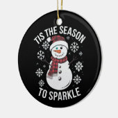 Dit is het seizoen om kerstcadeau te sprankelen keramisch ornament (Links)