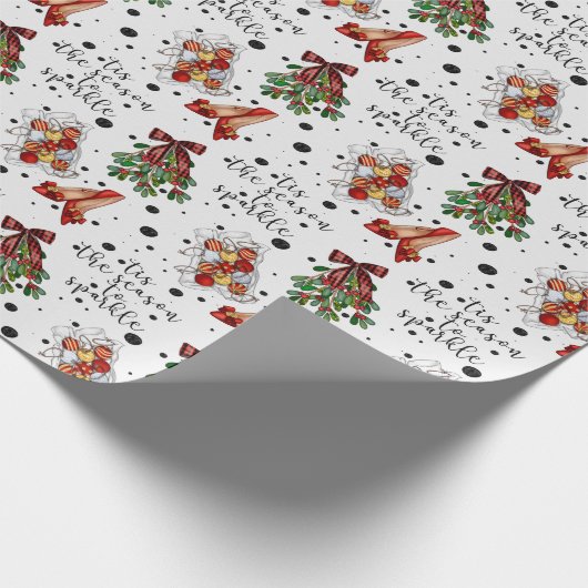 Dit is het seizoen om kerstinpakpapier te laten sc cadeaupapier (Hoek)