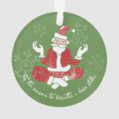 Dit is het seizoen om te ademen Yoga Santa Acrylic Ornament (achterkant)