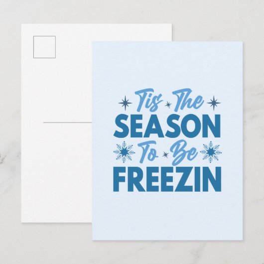 Dit is het seizoen om te bevriezen - Winter Fun Briefkaart (Voorkant / Achterkant)