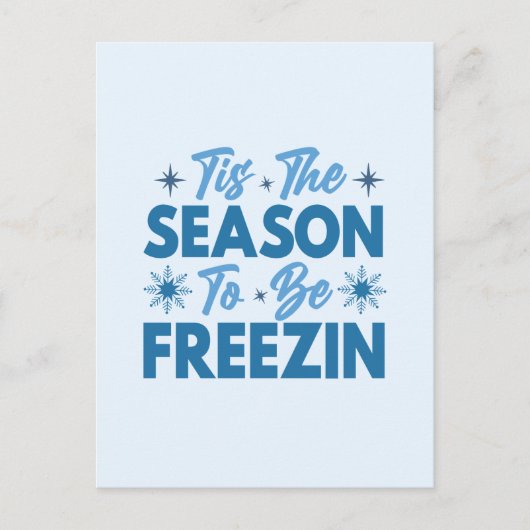 Dit is het seizoen om te bevriezen - Winter Fun Briefkaart (Voorkant)