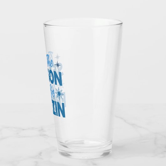 Dit is het seizoen om te bevriezen - Winter Fun Glas (Links)