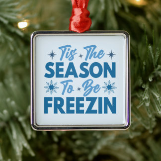 Dit is het seizoen om te bevriezen - Winter Fun Metalen Ornament