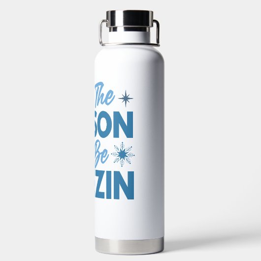 Dit is het seizoen om te bevriezen - Winter Fun Waterfles (Achterkant)