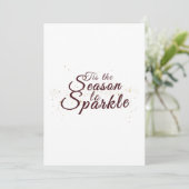 Dit is het seizoen om te schitteren, kerst elegant feestdagenkaart (Staand voorkant)