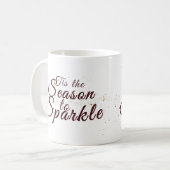 Dit is het seizoen om te schitteren, kerst elegant koffiemok (Voorkant links)
